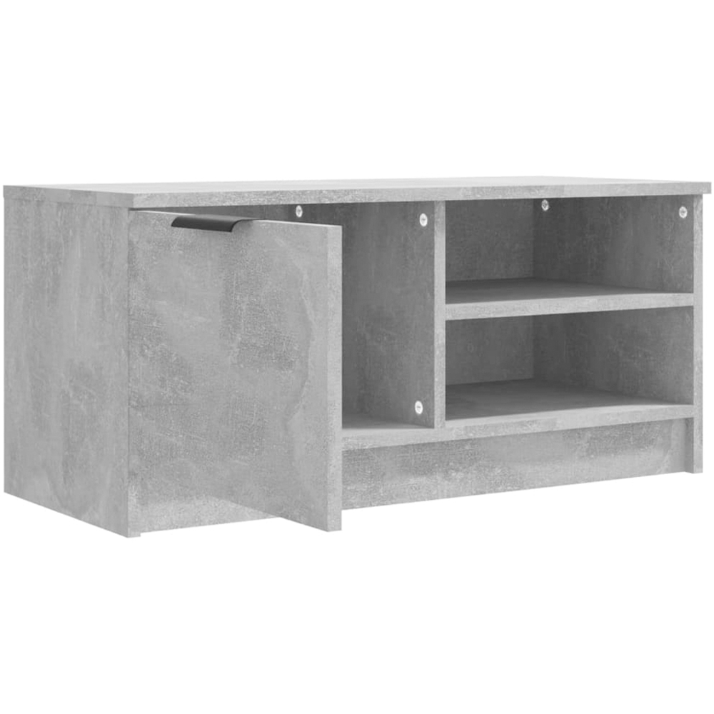 vidaXL Single Door 2 Shelf Concrete Grey TV Cabinet Image 5