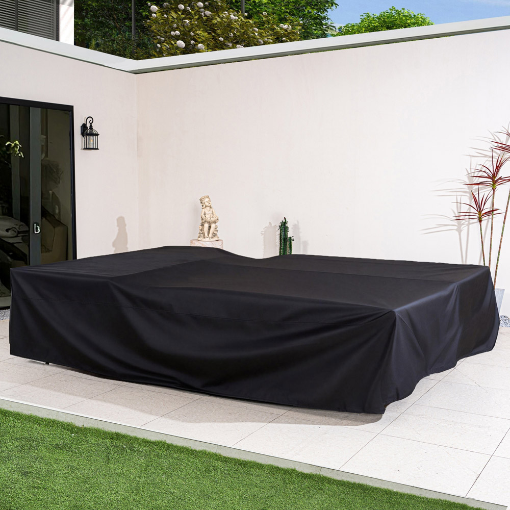Direct Wicker Black Outdoor Protective Furniture Cover 91 x 227 x 188cm Image 2