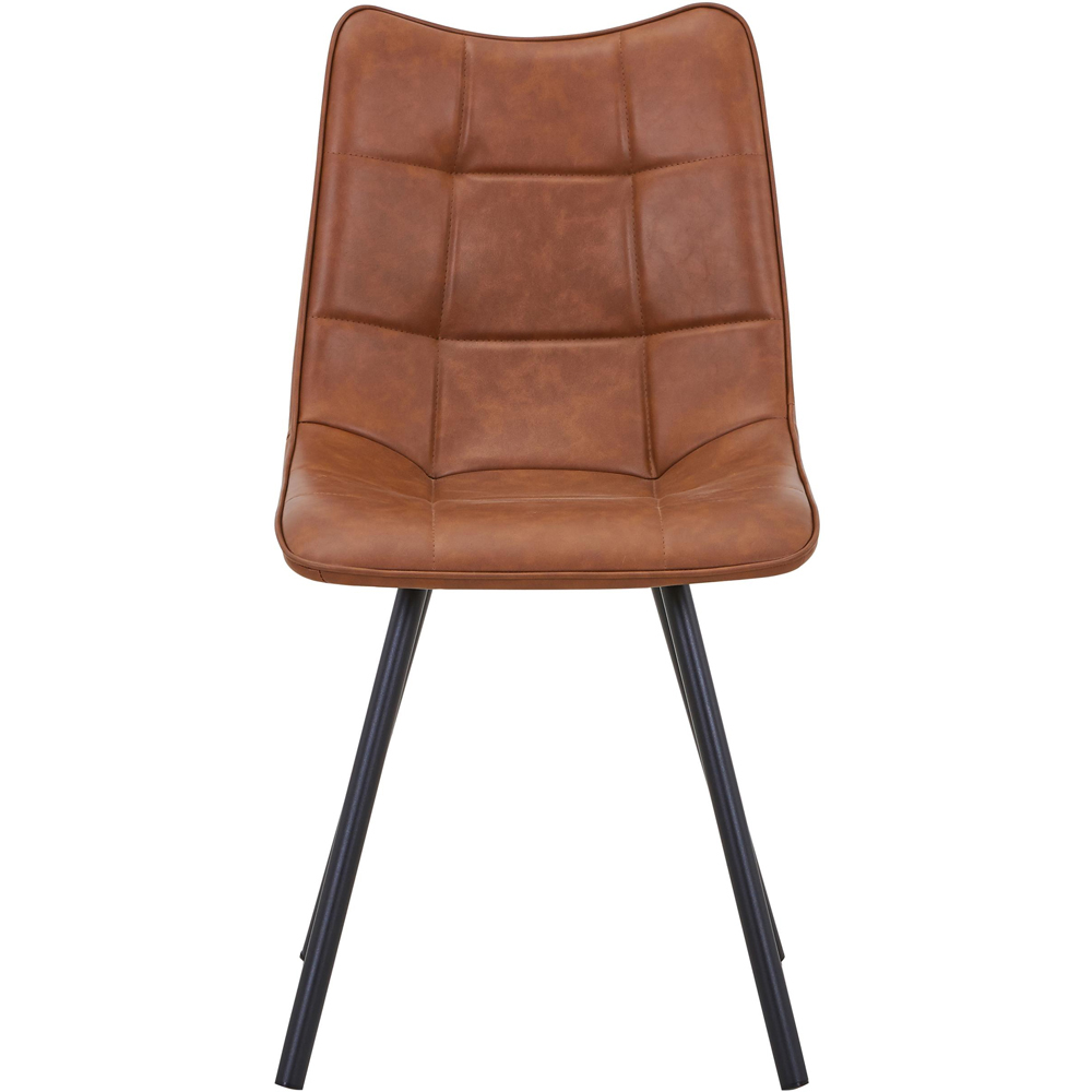 Portland Harper Tan Faux Leather Dining Chair Image 4