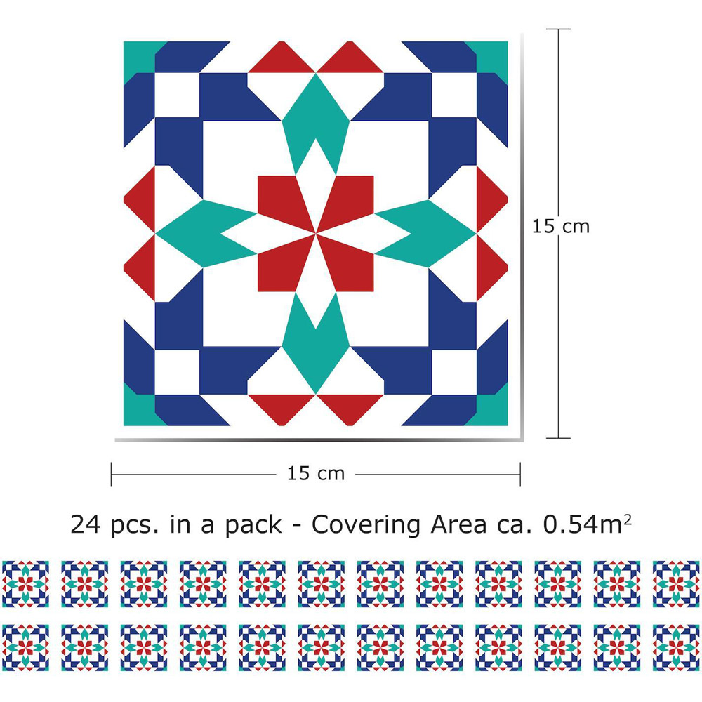 Walplus Marrakech Tile Sticker 24 Pack Image 5