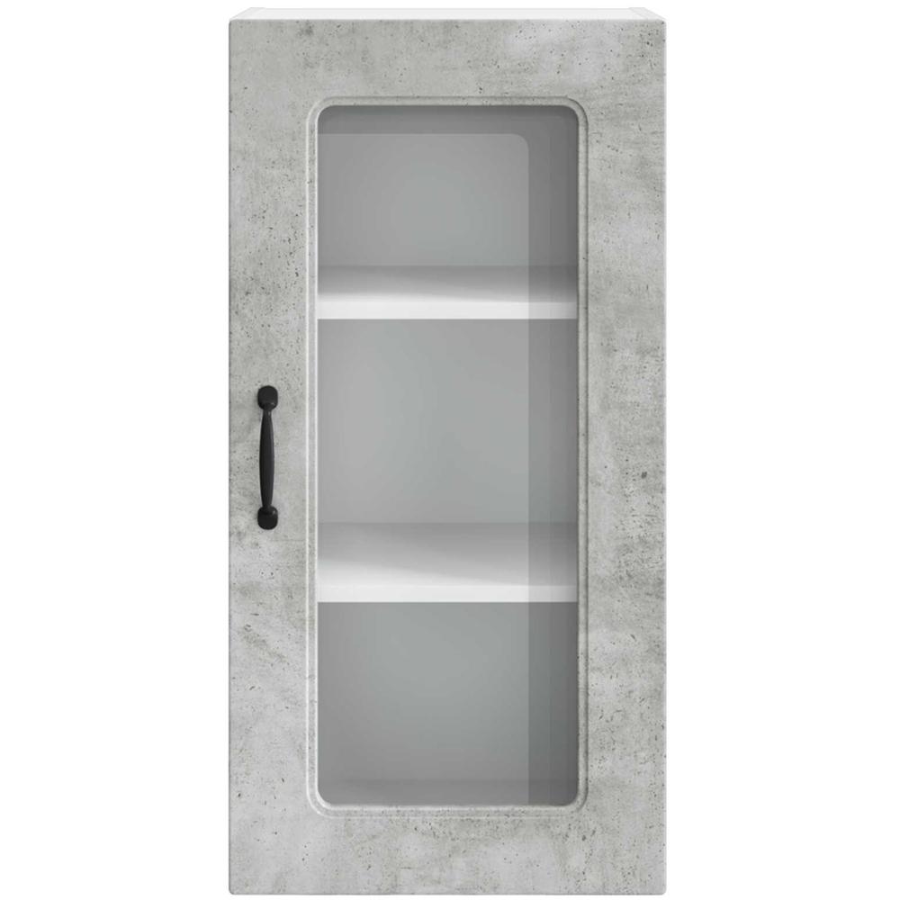 vidaXL Kalmar Single Door Concrete Grey Wall Kitchen Cabinet 2 Pack Image 5