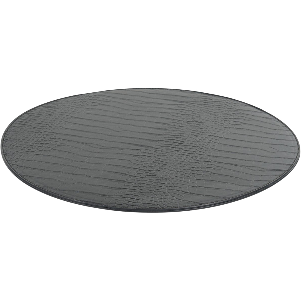 Set of 4 Faux Croc Leather Placemats Black Image 3