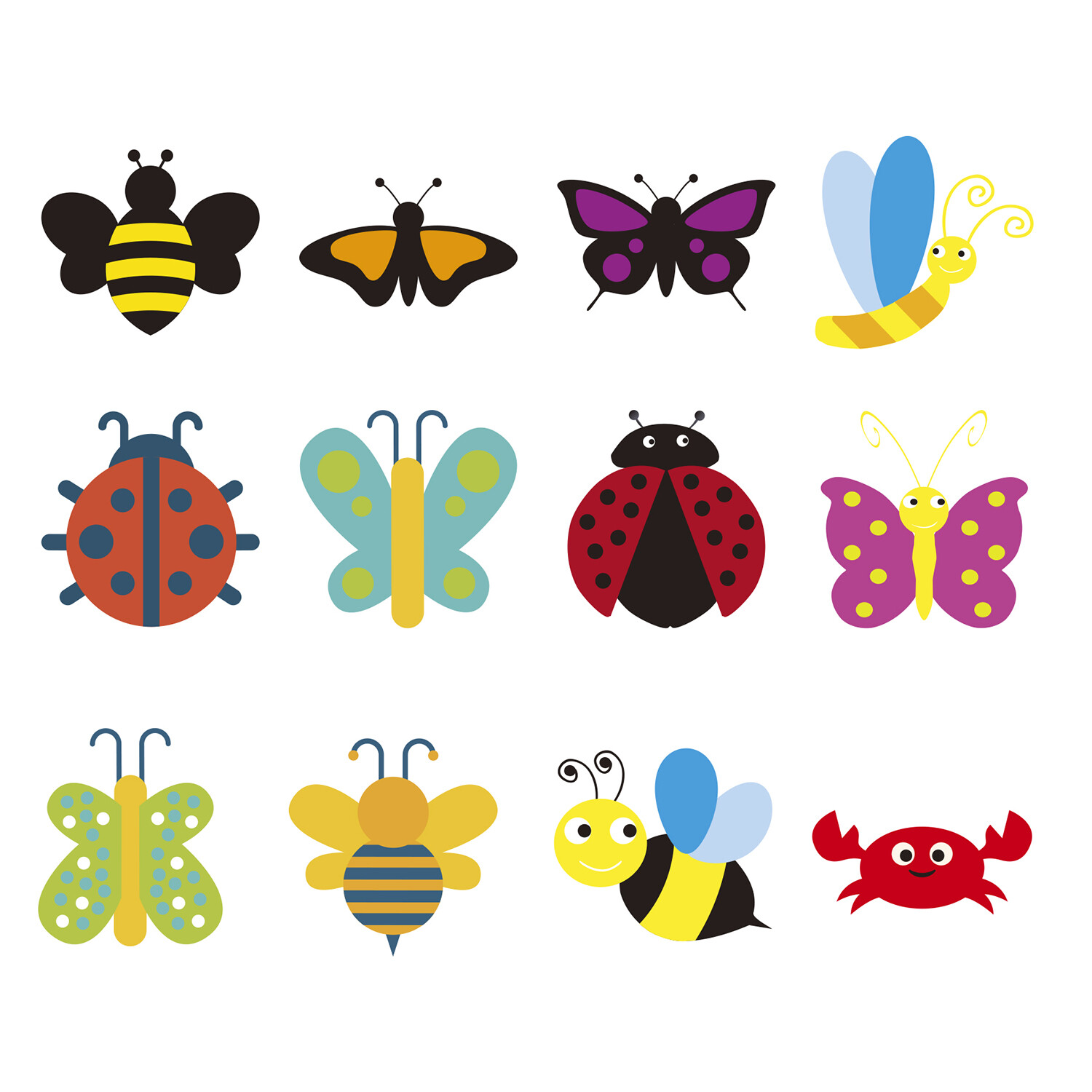 Easy Peel and Stick Foam Insects or Animals Stickers - Multicolour Image 4
