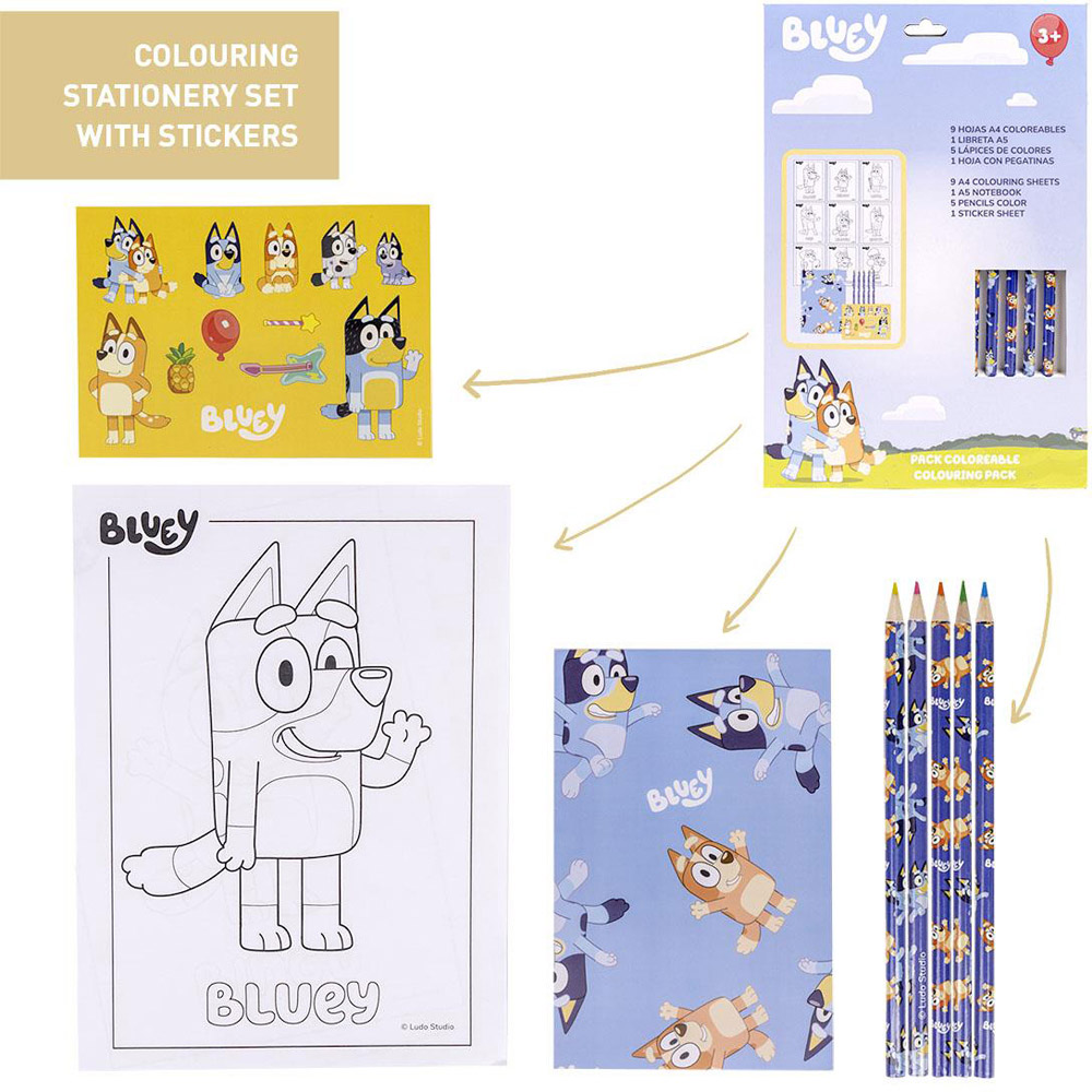 Bluey Back To School Children 3D Backpack and Stationary Set Image 2