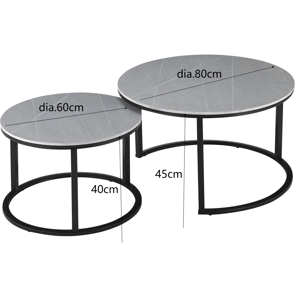 Comfy Living Stone Nest of Tables Set of 2 Image 8