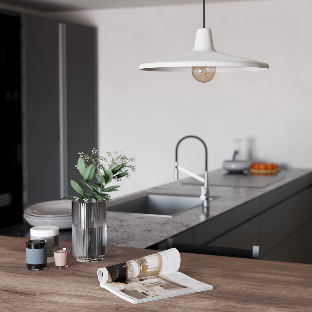 EGLO Miniere Black and Grey Steel Pendant Light Image 4