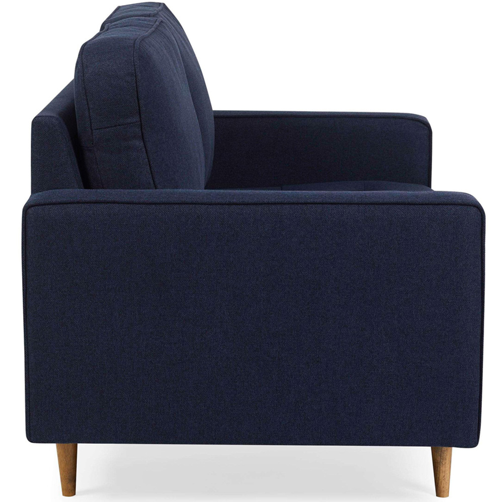 Julian Bowen Henrietta 2 Seater Deep Blue Linen Upholstered Sofa Image 4