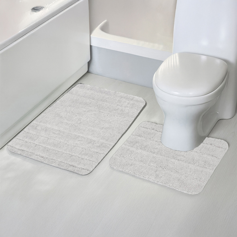 Velosso Lexington White Bath Mat Set Image 2