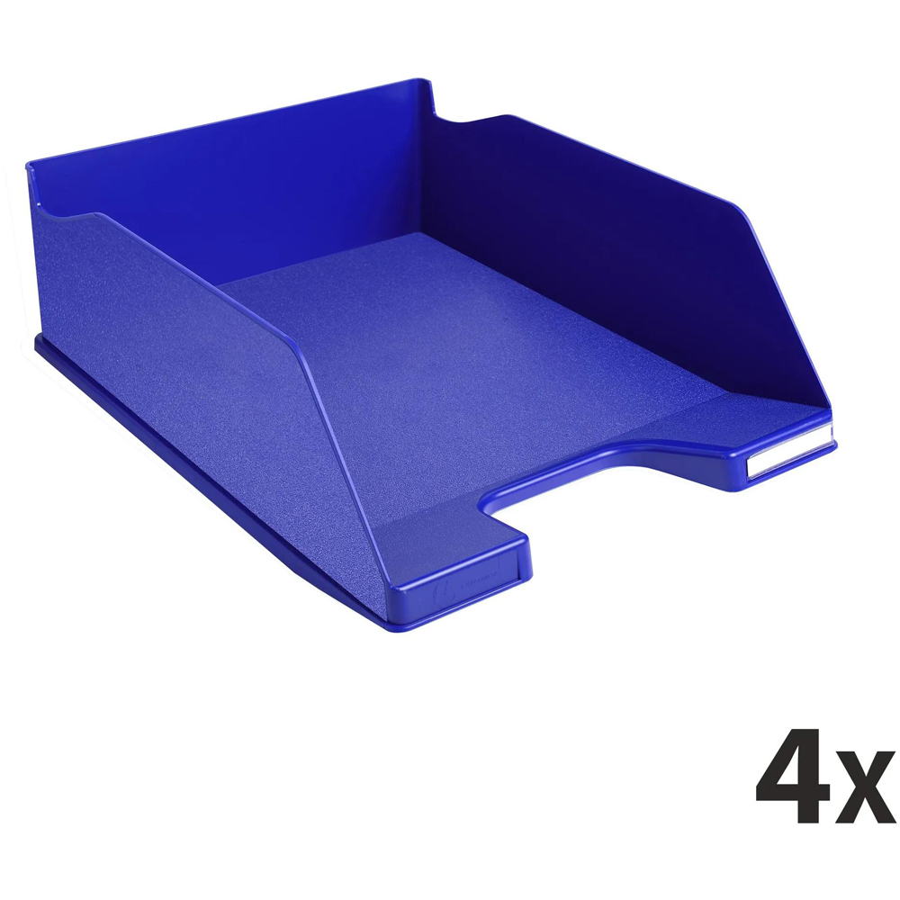Exacompta Maxi Combo Night Blue Letter Tray 4 Pack Image 5
