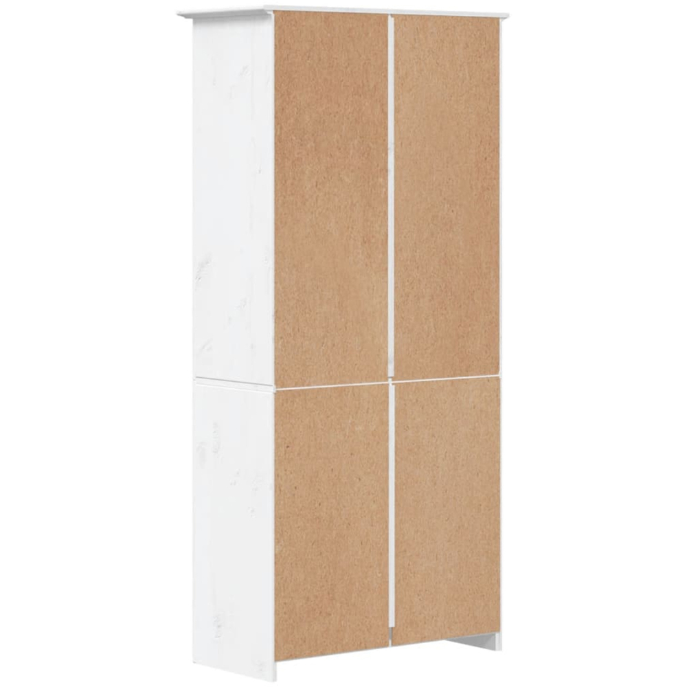 vidaXL Bodo 5 Shelf White Solid Pine Wood Bookcase Image 5