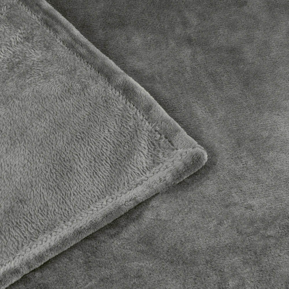 Furn Harrow Charcoal Fleece Throw 140 x 180cm Image 4