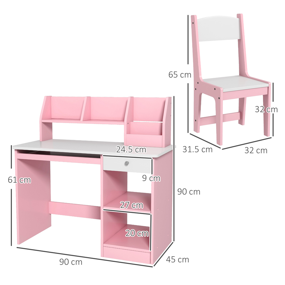 Tommy Toys Pink Kids Desk and Chair Set Image 8