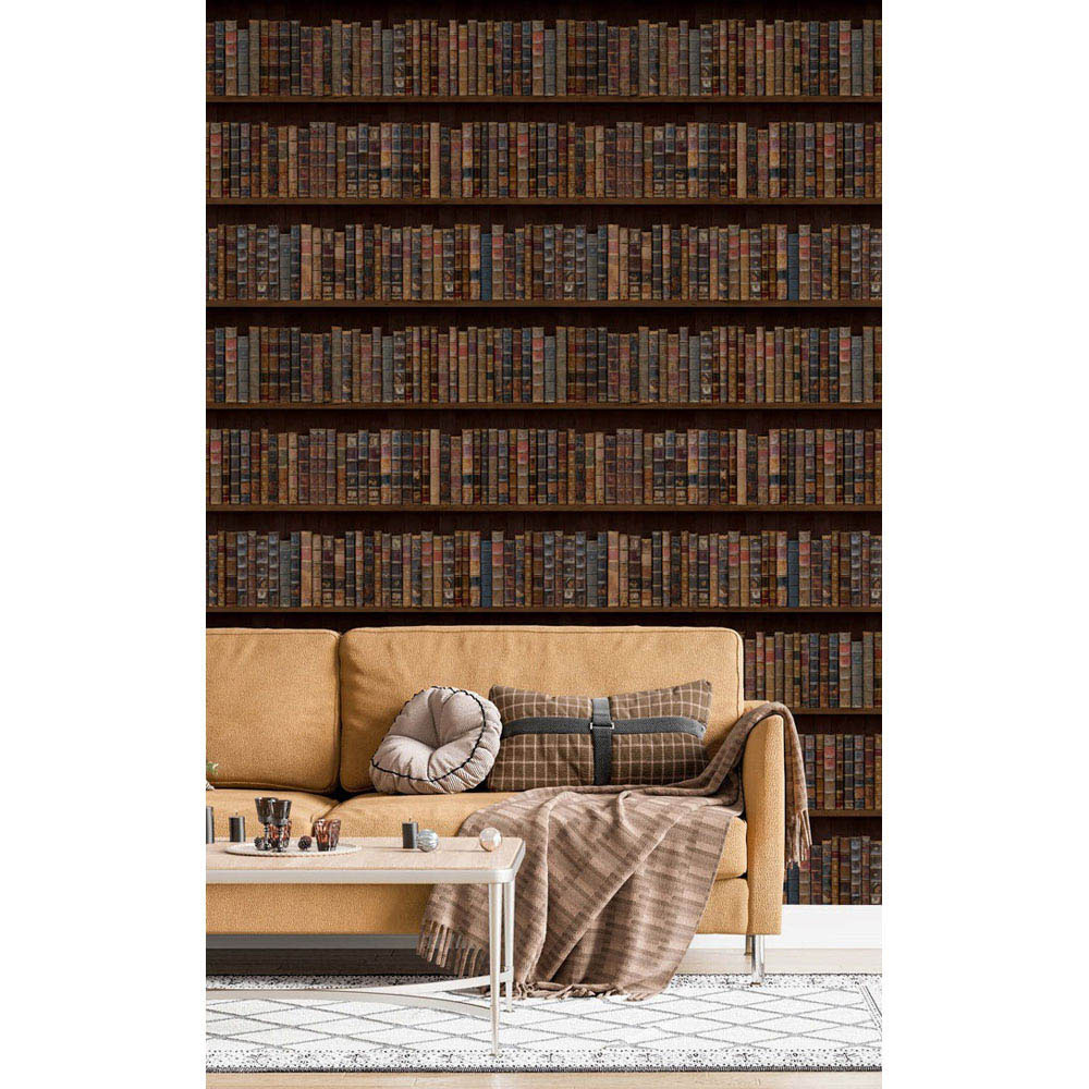 Bobbi Beck Eco Luxury Bookcase Brown Wallpaper Image 2