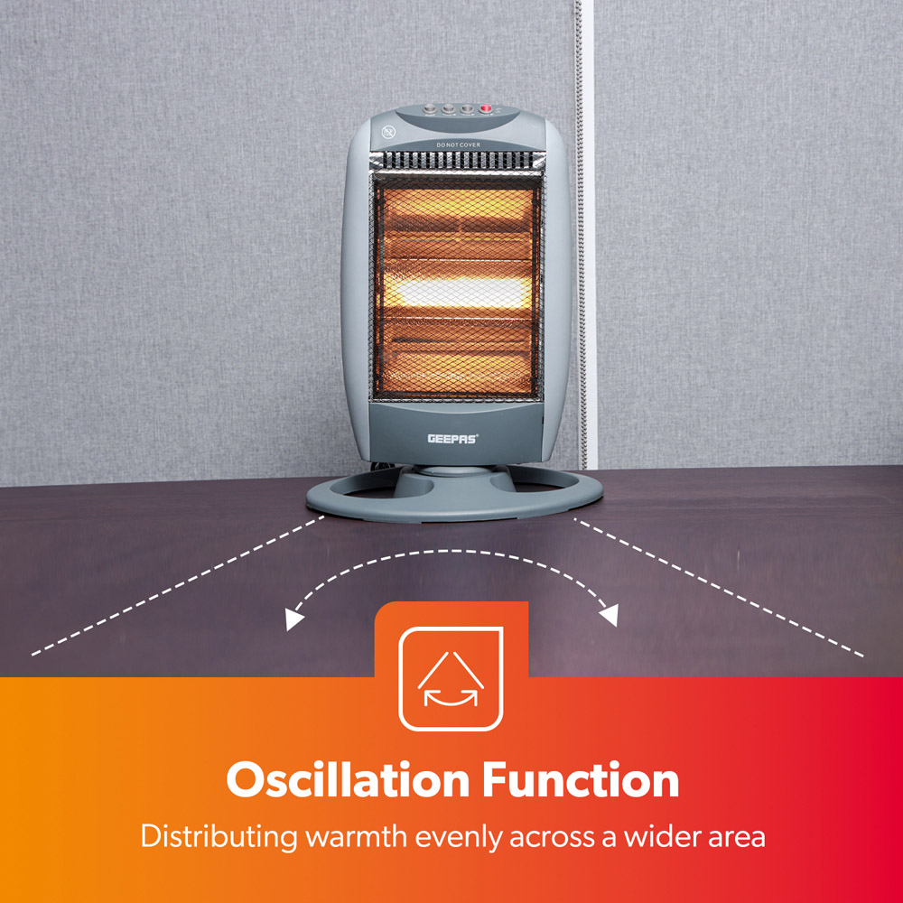 Geepas Grey Halogen Heater 1200W Image 5