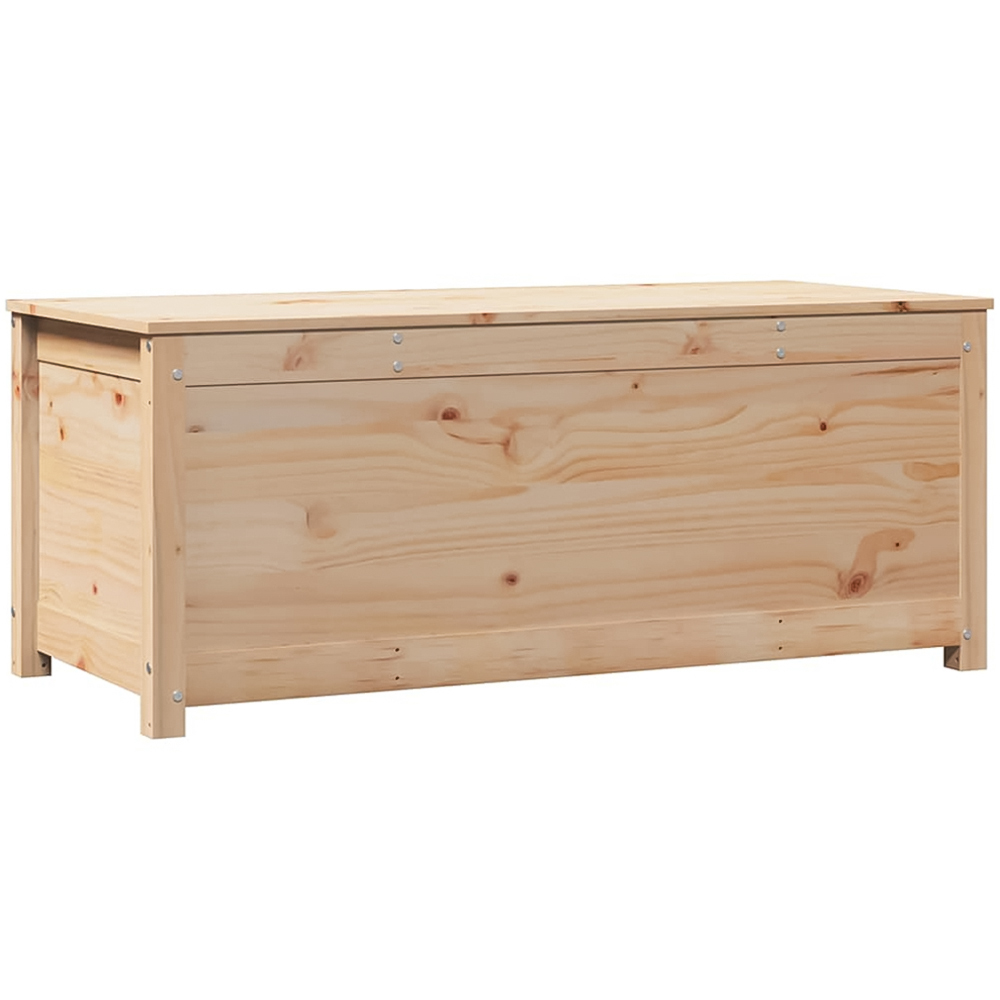 vidaXL Natural Solid Pinewood Storage Box with Lift Up Lid Image 1