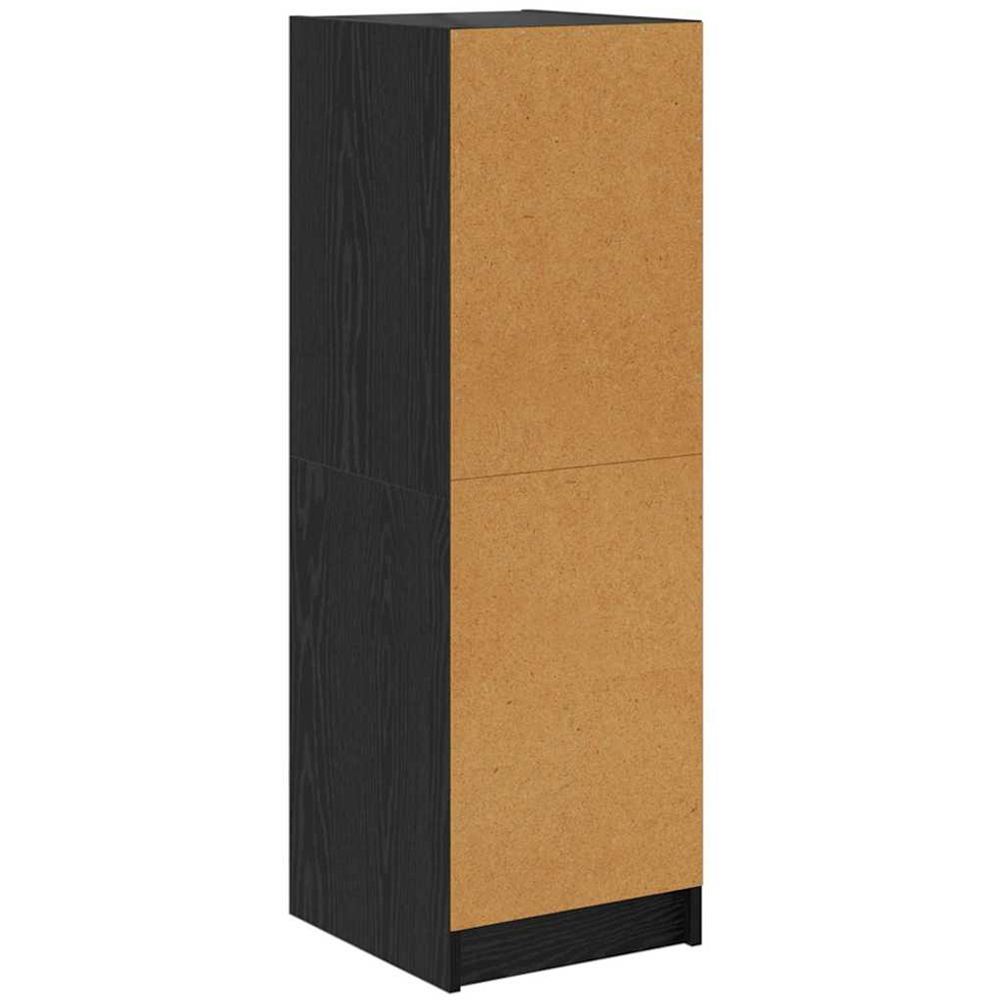 vidaXL Single Glass Door 3 Shelf Black Highboard Image 7