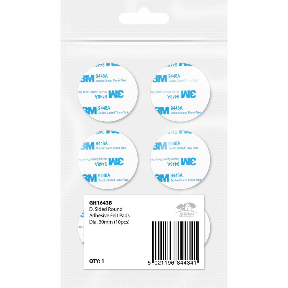 St Helens Grey Double-Sided Round Adhesive Mounting Pads 3cm 10 Pack Image 4