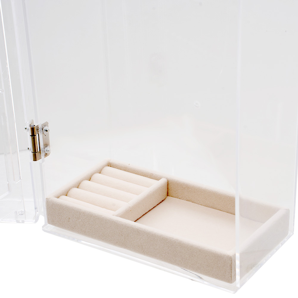 Living and Home Clear Jewellery Organiser with Rotating Hooks Image 3