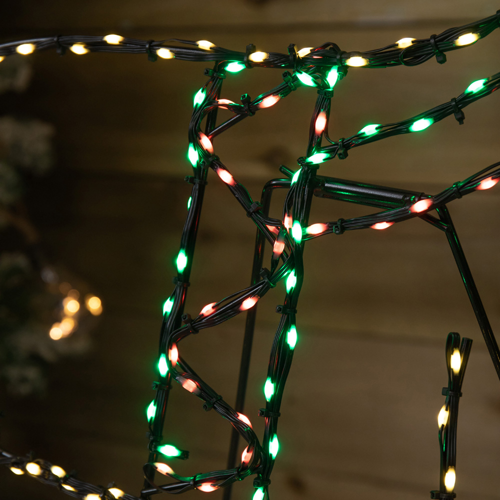 Samuel Alexander FlexiBrights 420 Multicoloured LED Reindeer Christmas Decoration 1.4m x 86cm Image 7