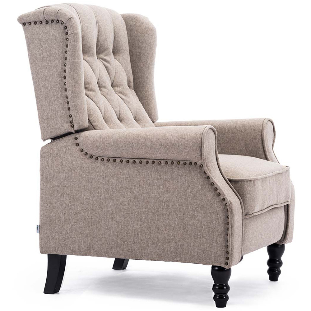 Furniture Online Althorpe Pumice Wing Back Leather Recliner Chair Image 6