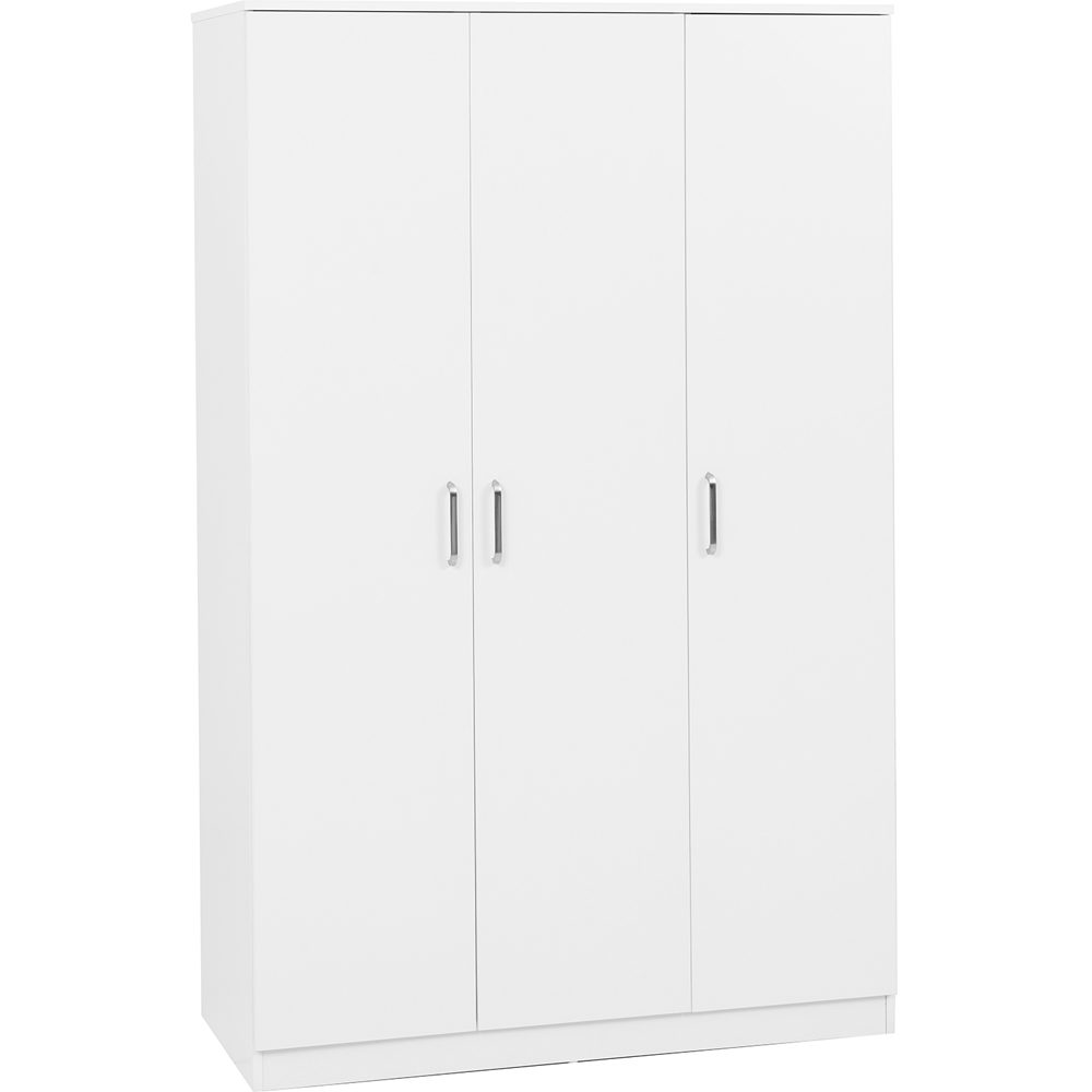 Seconique Dakota 3 Door Wardrobe White Bedroom Furniture Set Image 3