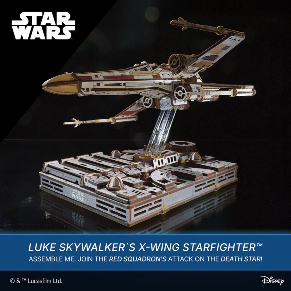 Ugears Star Wars Luke Skywalker X-Wing Starfighter Mechanical Model Image 8