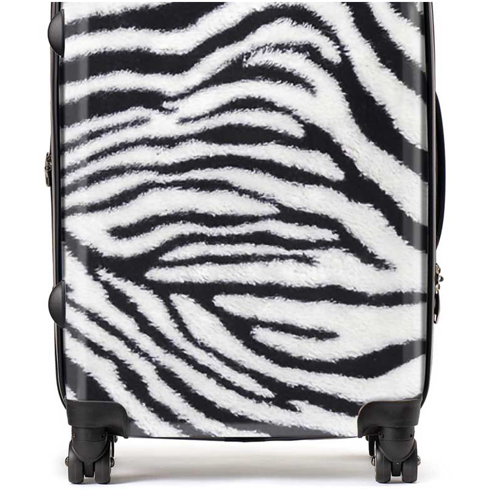 Warren Reed Designer Medium Zebra Texture Pattern Suitcase Image 2