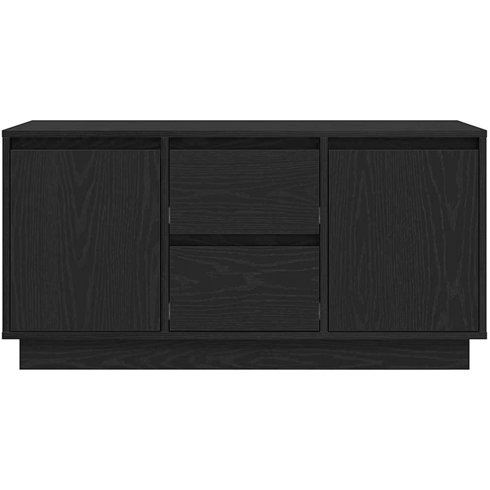 vidaXL 2 Door 2 Drawer Black Oak LED TV Cabinet Image 6