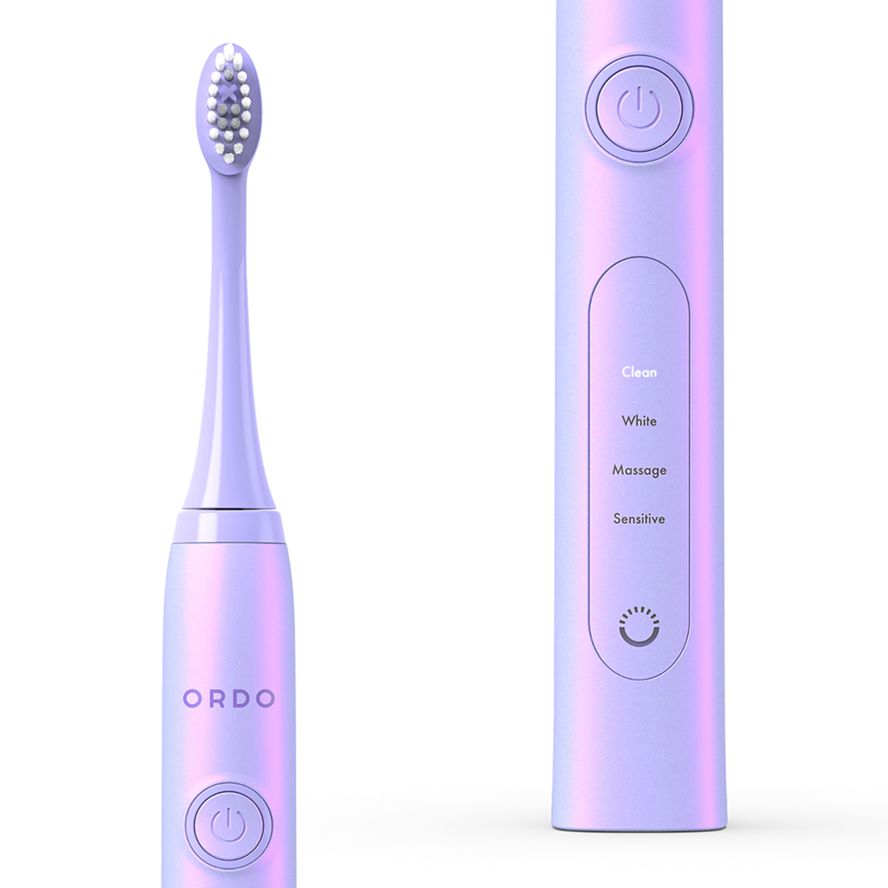 Ordo Sonic+ Pearl Violet Electric Toothbrush with Travel Case Image 2