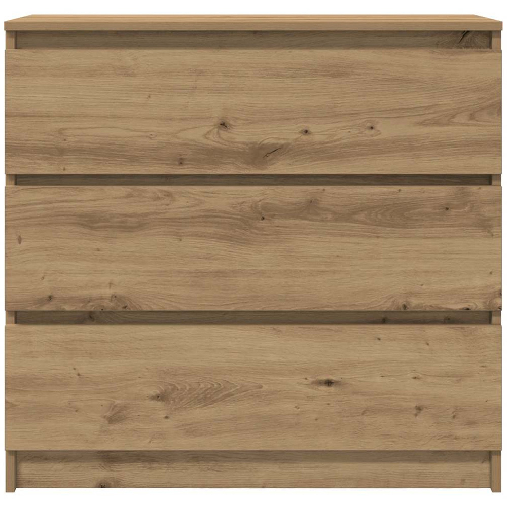 vidaXL 3 Drawer Artisan Oak Sideboard Image 6