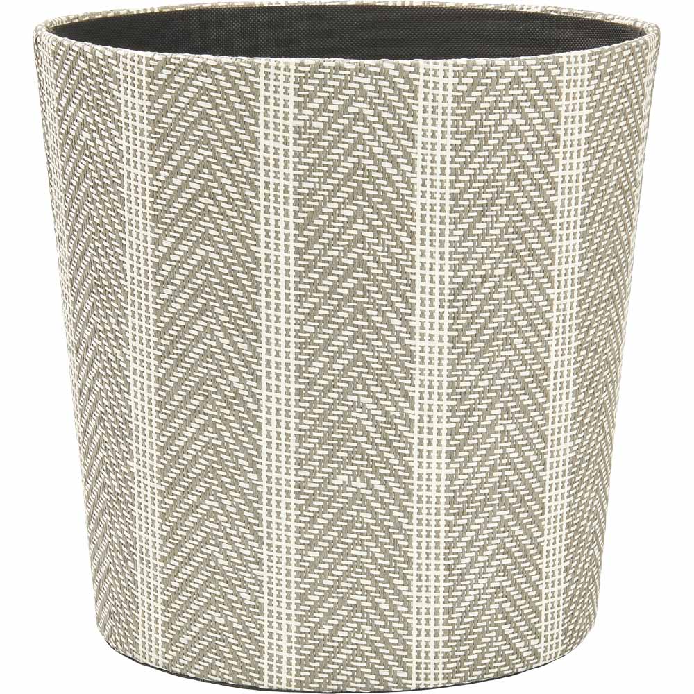 Wilko New Herringbone Fabric Waste Bin Image