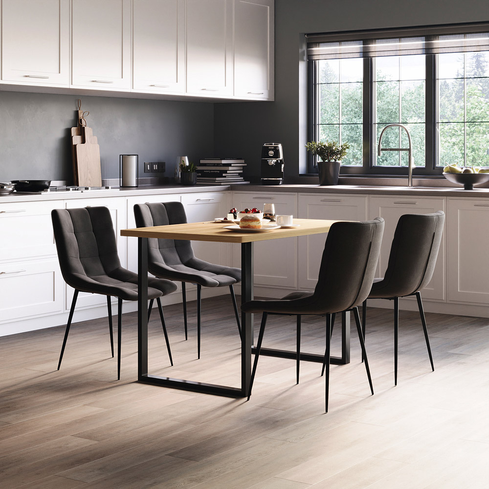 Vida Designs Richton Set of 2 Grey Dining Chairs Image 4