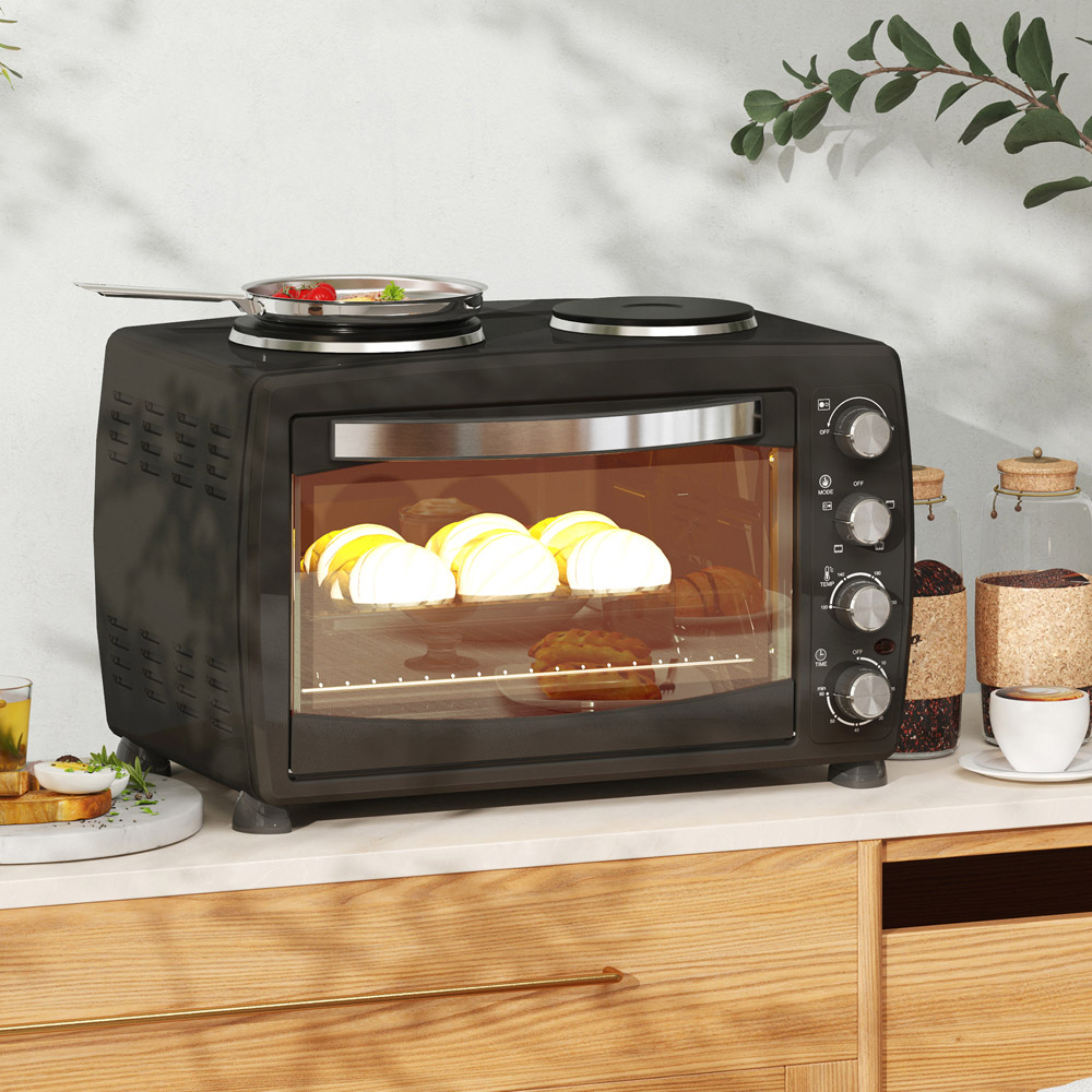 HOMCOM 800-199V70BK Black 36L Countertop Toaster Oven 2600W Image 2