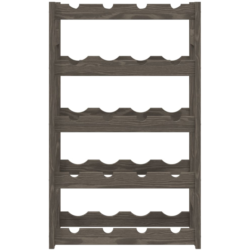 vidaXL 20 Bottle Grey Freestanding Wine Rack Image 2