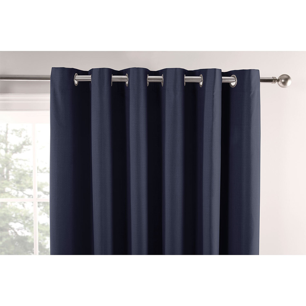 Divante Hoxton Navy Blackout Eyelet Curtains 229 x 168cm Image 3