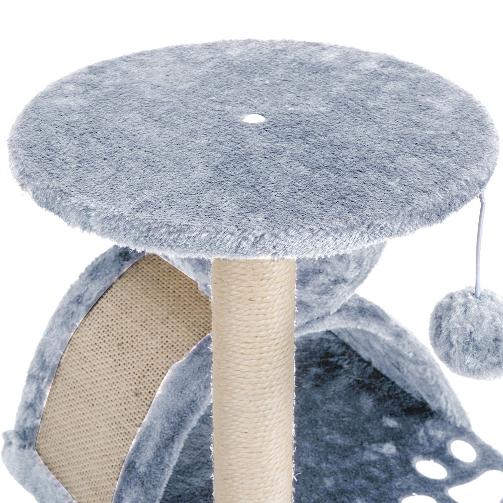 H&O Direct Multi-Level Cat Tree with Scratching Post and Dangling Ball Image 4