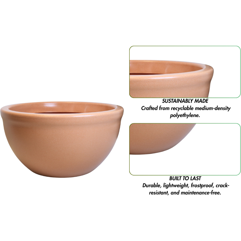 Trifibre Hampton Terracotta Low Bowl Planter 46 x 88cm Image 6