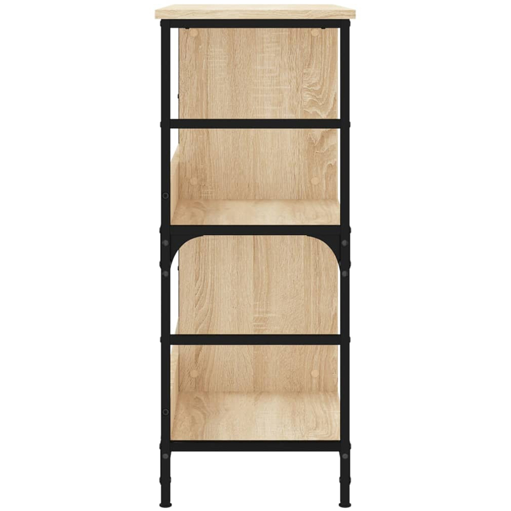 vidaXL 4 Open Shelf Sonoma Oak Compact Bookshelf Image 5