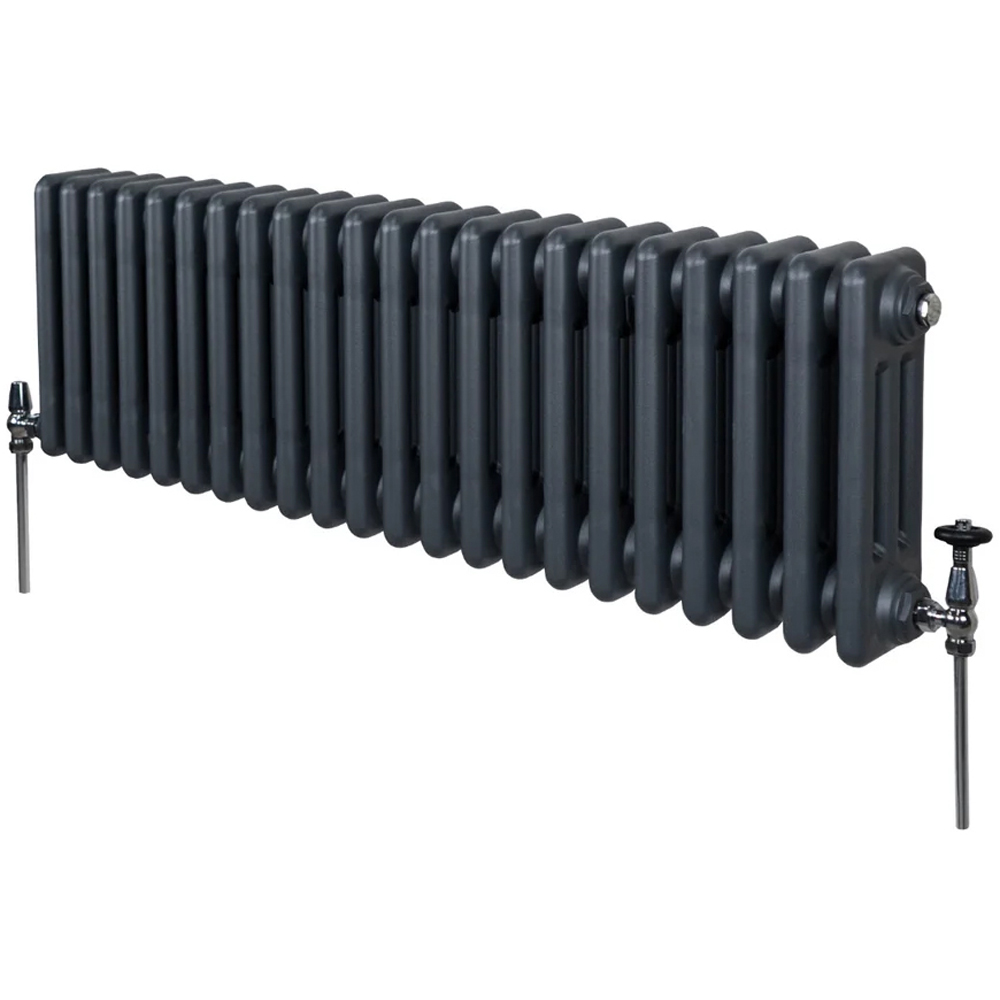 Monster Shop 3057 BTU Anthracite Grey Traditional 3 Column Radiator 300 x 1012mm Image 3
