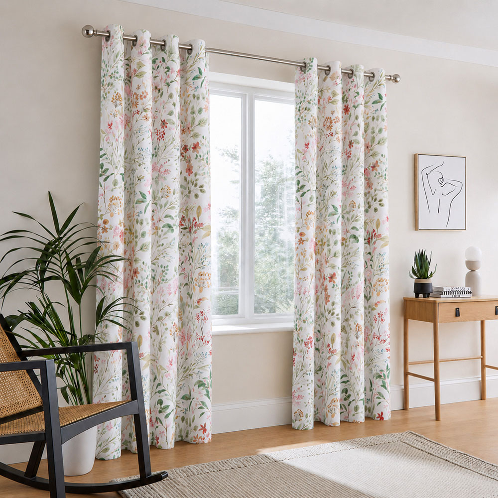 Florelle Eleanor Ringtop Curtains 168 x 183cm Image 5