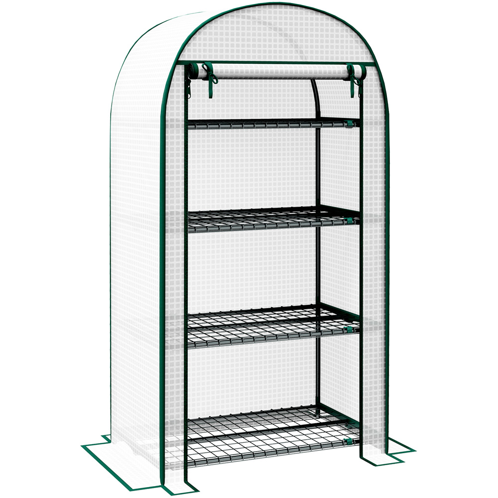 Outsunny 4 Tier Steel Frame 3 x 1.6ft Portable Greenhouse Image 1