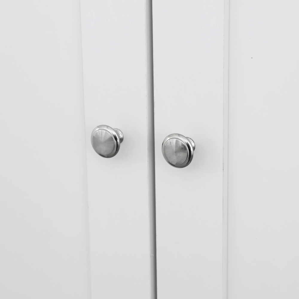 FurnitureHMD 2 Door 2 Drawer White Wooden Wardrobe Image 7