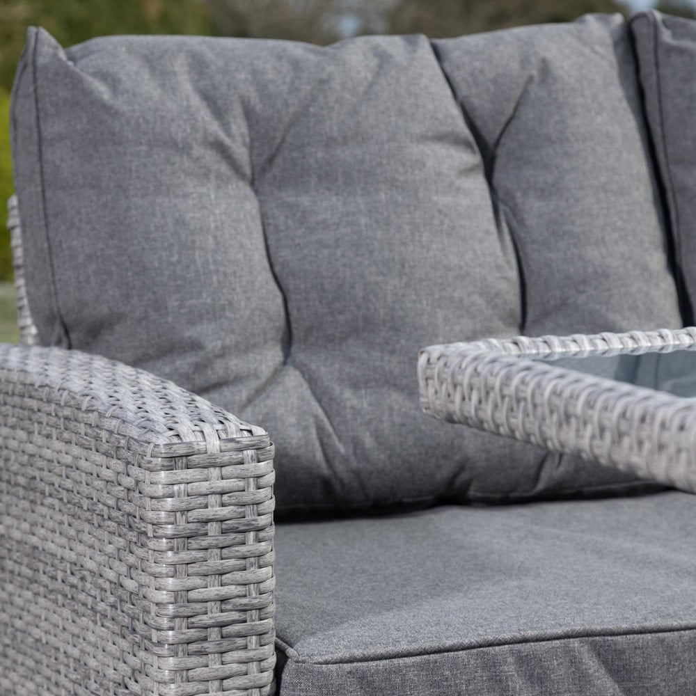 Artemis Piana 9 Seater Grey Rattan Corner Sofa with Bench Image 6