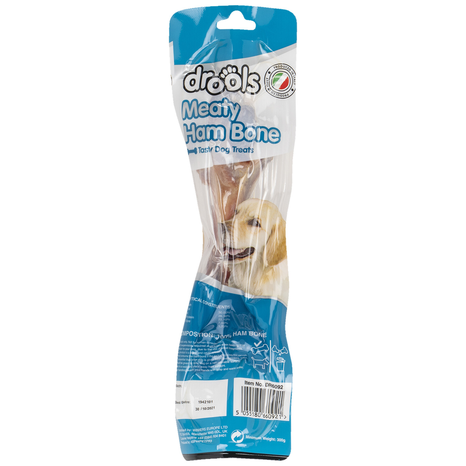 Drools Meaty Ham Bone Dog Treat 300g Image 1