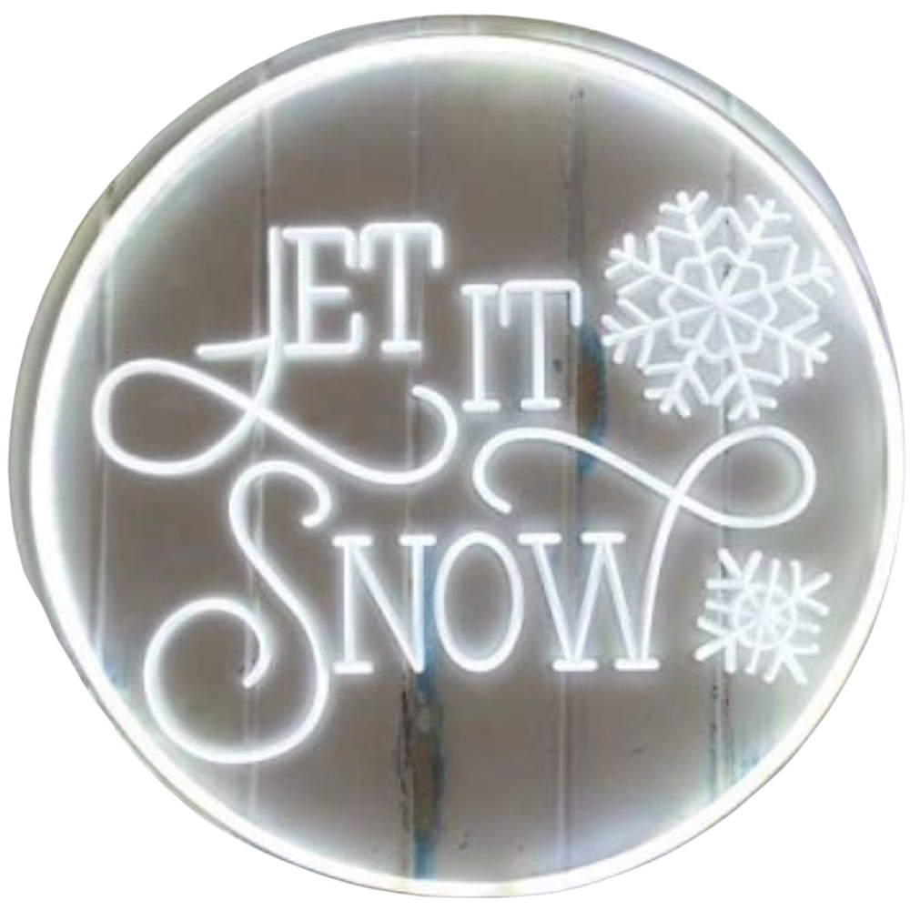 Samuel Alexander 100 Cold White LED Let it Snow USB Powered Christmas Neon Sign 40cm Image 2