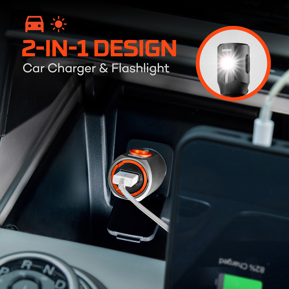 Nebo Transport 400 2-in-1 Car Charger and 400 Lumens Flashlight with Glass Breaker Image 8