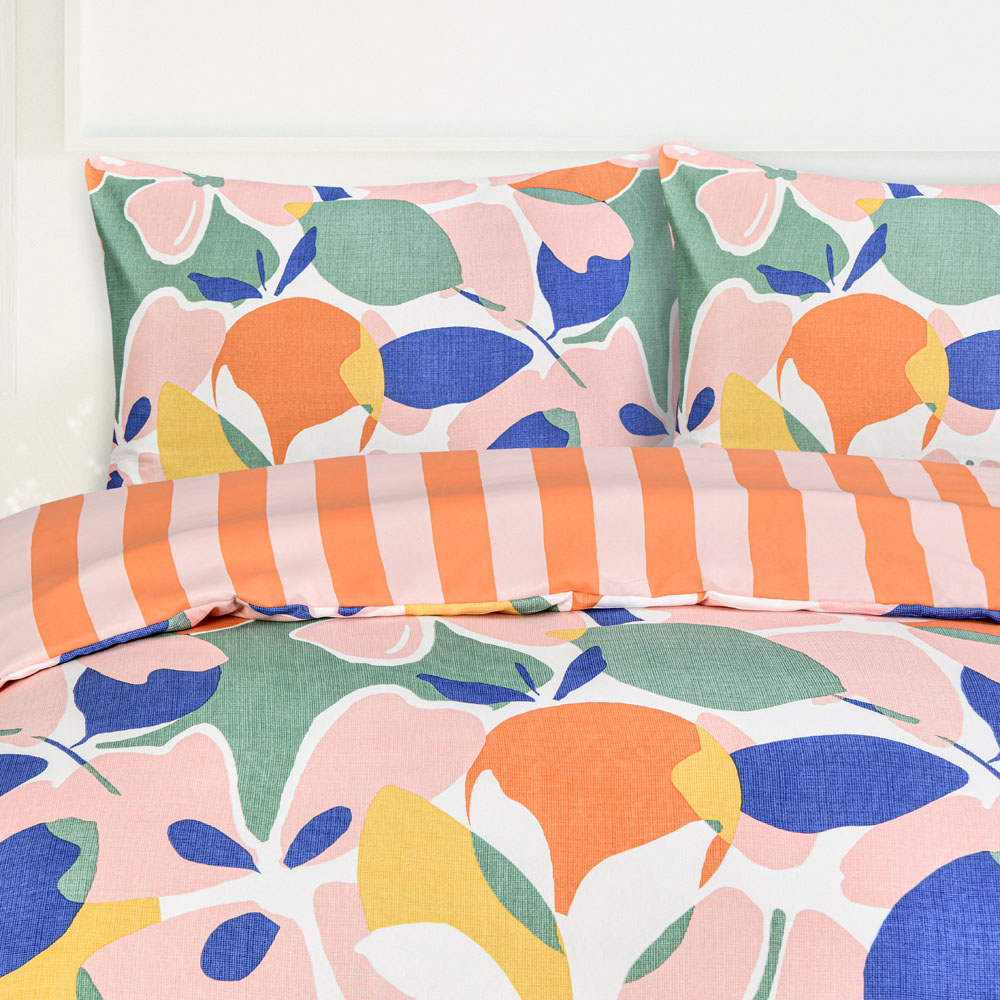 Smart Living King Size Abstract Floral Duvet Cover Set Image 6