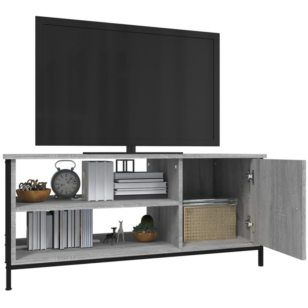 vidaXL Singel Door 2 Shelf Grey Sonoma TV Cabinet Image 3
