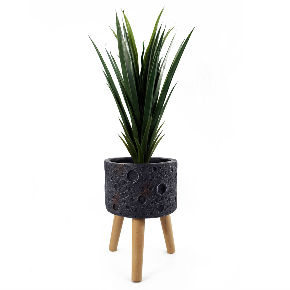 Botanik Lunar Black Planter 35 x 24cm Image 2