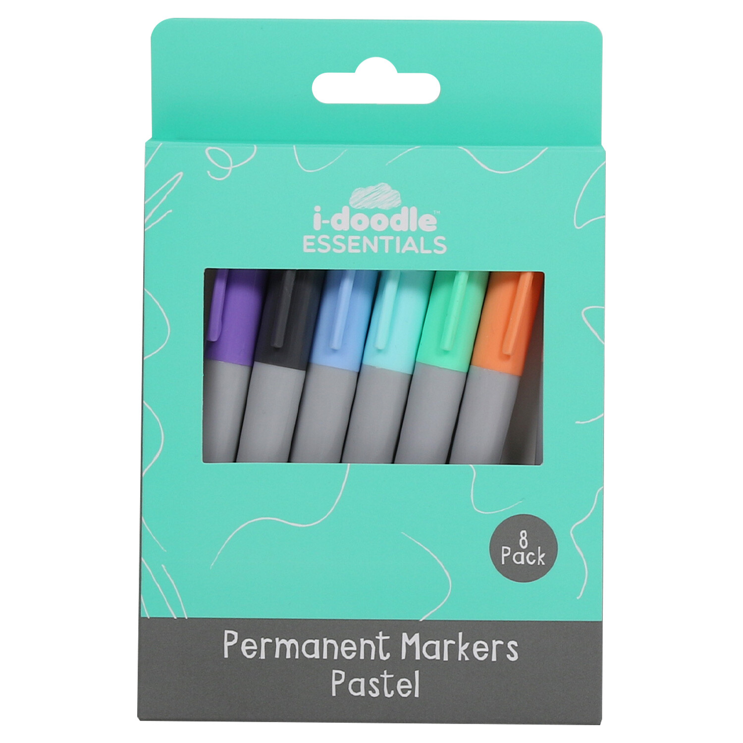 Pack of Eight Permanent Markers - Pastel Image